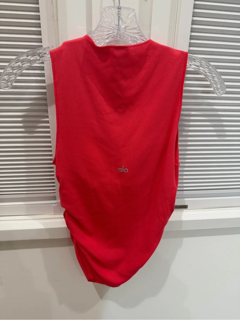 ALO Yoga Ribbed Tank Top coral color
